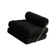 thumbnail image 4 of Sofá Cama Individual, Sofá De Ocio, Respaldo Reclinable Moderno Portátil Para Dormitorio, Negro, 4 of 9
