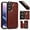 Brown, variant on FIEWESEY for Samsung Galaxy S22 Ultra Wallet Case with Card Holder, PU Leather Kickstand Card Slots Case, Double Magnetic Clasp Durable Shockproof Cover for Samsung Galaxy S22 Ultra(Black)