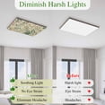 thumbnail image 5 of Green Plants Magnetic Fluorescent Light Covers for Ceiling Lights 2x4Ft,Vintage Plant Flowers Garden Leaf Motifs Office Classroom Kitchen Drop Ceiling Light Covers Lighting Filters Shade Panel 3Packs, 5 of 9