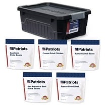 4Patriots Meat & Protein Survival Kit, Emergency Food Supply, Freeze-Dried Meat, Hearty Beans, Designed To Last 25 Years, Disaster-Resistant Packaging, 85 Servings of Vital Nutrition