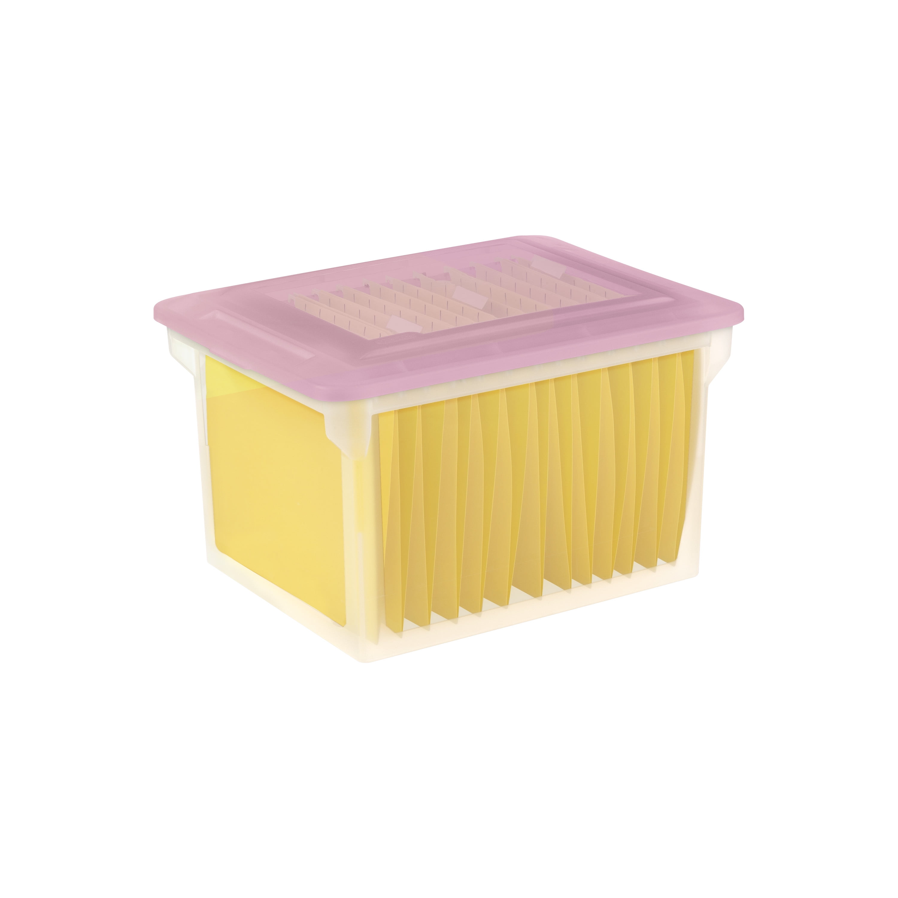 Sterilite File Box Mauve Splash
