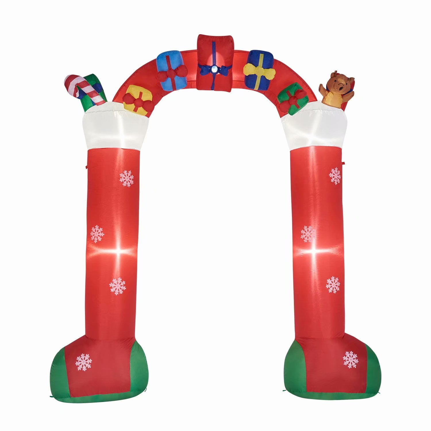 Kinbor 8Ft Height Christmas Inflatables Archway LED Lights Outdoor