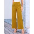 thumbnail image 5 of Women'S Cargo Business Work Casual Trousers with Pockets Yellow XXL, 5 of 9
