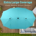 thumbnail image 4 of Autlaycil 15 ft Rectangle Patio Umbrella with Umbrella Base 48 LED lights for Market Patio Solar Umbrella (Blue), 4 of 7