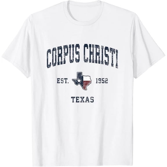 Corpus Christi Texas Tx Vintage State Flag Sports Navy T-Shirt Unisex S-5XL Hot Trending Shirt, Vintage Birthday Gift