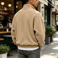 thumbnail image 5 of OIOLOYJM Sweatshirt for Men Vintage Quarter Zip Long Sleeve Collared Loose Fit Soft Pullover Shirts Vintage Big and Tall Winter Fashion Warm Comfortable Outfits, 5 of 5