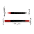 thumbnail image 2 of Permanent Markers, Double Line Pen Color Hand Account Pen Dream Metal Pen Hand-painted 24 Color Highlighter Marker Pen 3ml, Back to College, 2 of 9