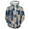 thumbnail image 2 of Sudadera con capucha con estampado geométrico 3D clásico para hombre y mujer, sudadera con capucha de manga larga con cordón, informal, holgada, para la calle, 2 of 5