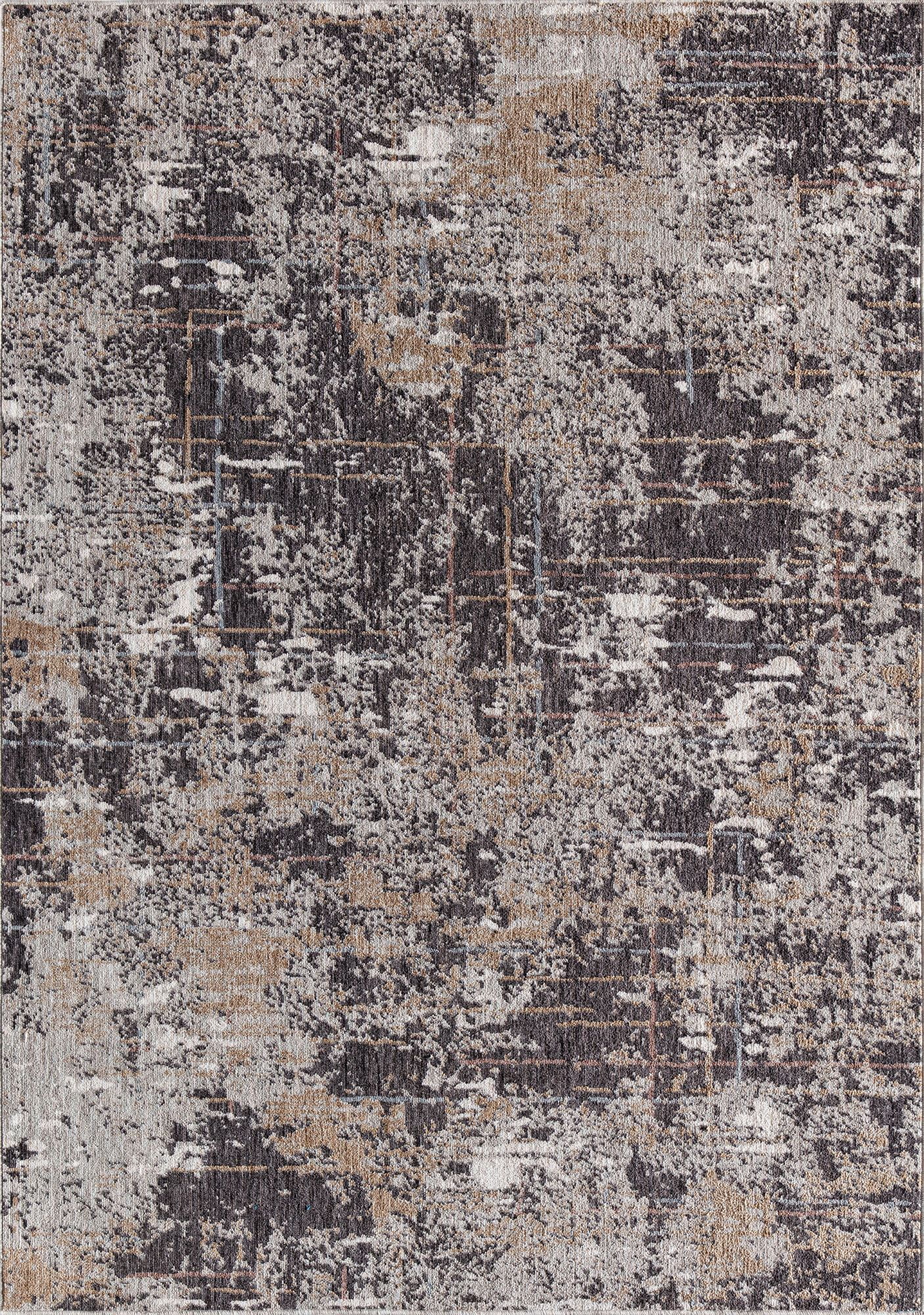 Mason Brooks Cressida CA85A Stormy Sky Abstract Contemporary Gray Area Rug, 2'6" x 8'