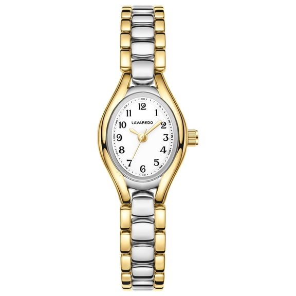 Watches for woman Elegant Oval Dual-Tone Ladies Quartz Watch with Arabic Numerals and Stainless Steel Strap Ladies Business Waterproof Watch