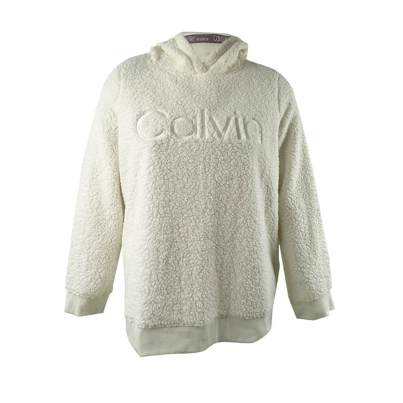 Calvin Klein Performance Women’s Logo Fleece Hoodie (XXL, Cloud)