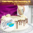 thumbnail image 4 of 40 Pieces Cake Pan Set Included 4 Pieces Round Cake Baking Pans Nonstick Springform Pan and 33 Pieces Cake Decorating Tools Supplies Kit for Home Party (Silver,8 Inch), 4 of 7