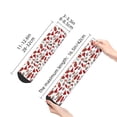 thumbnail image 4 of Rateoe Red Food Pattern Quarter Crew Socks,Toe Seamed Ankle Socks,Cotton Cushioned Breathable Athletic Crew Sports Socks, 4 of 7