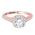 thumbnail image 2 of Aonejewelry 1 Ct Halo Round Diamond Engagement Ring In 14k Rose Gold, 2 of 4