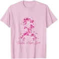 thumbnail image 4 of Abomasnow Breast Cancer Shirts for Women Casual Floral Pink Ribbon Graphics Long Sleeve T-Shirt Crew Neck Breast Cancer Awareness Pullover Tops, 4 of 4