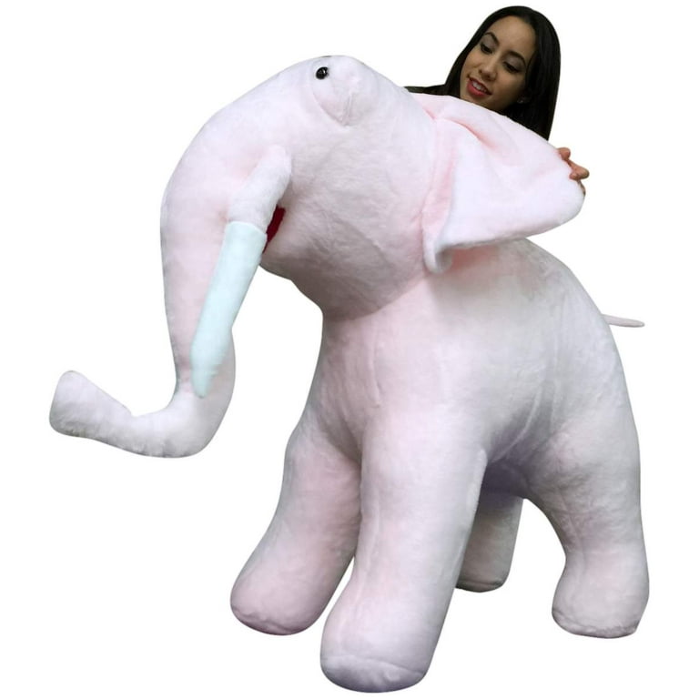 American Made Giant Stuffed Pink Elephant Soft 54 Inches Long 3 Feet Tall