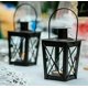 thumbnail image 4 of BR Juego de farolillos de cristal negro portátil, portavelas rústico para decoración de interiores y exteriores, 4 of 5