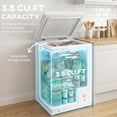 thumbnail image 3 of 3.5 Cu.Ft Mini Chest Freezer, Compact White Freezer with 5-Setting Adjustable Thermostat and Removable Wire Basket, Quiet 39dB Operation for Kitchen, Garage, or Apartment, 3 of 7