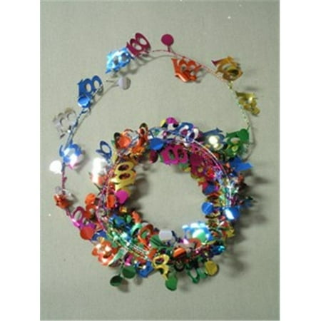Party Deco 9 ft. Birthday Wire Garland - Pack of 12