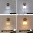 thumbnail image 4 of Lámpara de pared Shenmoyl White Tulip Glass con pantalla enchufable, 4 of 8
