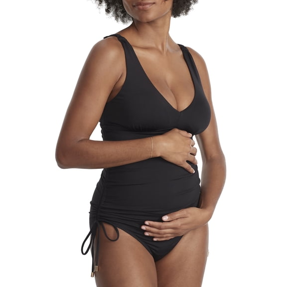 Maternity Adjustable Side Tie One-Piece Swimsuit