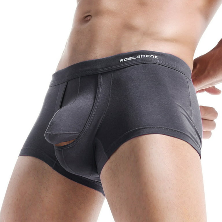 Lopecy-Sta Men’s Breathe Underwear Bullet Separation Scrotum Physiological  Underpants Mens Underwear Deals Clearance Mens Boxer Briefs Gray - XXXL