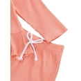 thumbnail image 4 of Fortune Baby Girls 2Pcs Ribbed Outfits Infant Long Sleeve Buttons Ruffle Top+Long Flared Pants, 4 of 7