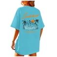 thumbnail image 2 of Womens Casual Summer T Shirts Short Sleeve Graphic Print Vacation Tees 2026 Crew Neck Lightweight Going Out Tops, 2 of 7