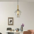 thumbnail image 4 of ECD LIGHTING Modern Glass Pendant Light with 3 Glass Shades in Amber Color - Large, 4 of 7