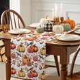 thumbnail image 3 of Fall Pumpkin Table Runner, Autumn Thanksgiving Kitchen Dining Table Decoration for Home Party Decor 13x120 Inches, 3 of 9