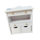 thumbnail image 5 of Mesita de noche de madera para casa de muñecas a escala 1/12, mueble de juego de simulación para casa de muñecas, cajón blanco, 5 of 9