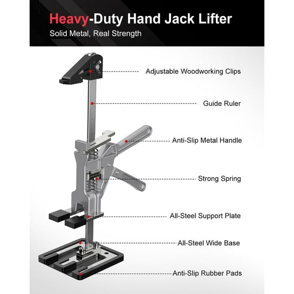 Stainless Steel 15.6 Inch Labor Saving Arm Jack, 2 Pack Multi-Function Hand Jacks for Lifting and Leveling