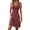 99# Wine, variant on UoCefik Women's V Neck Front Knotted Sleeveless Tank Dress Summer Solid Casual A Line Dress Beige M