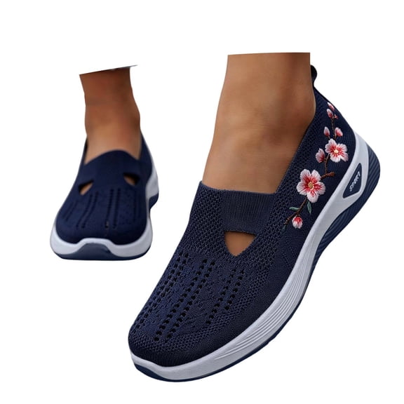 Women Casual Shoes Summer Mesh Breathable Material On Style Round Toe Non Structure Fashionable Casual Sneakers Comfortable Walking Shoes For Daily Outdoor Wear ,Us Size:6