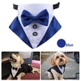 thumbnail image 3 of Collar de pajarita para mascotas Salvador Azul Poliéster Saliva Accesorio ajustable para bodas Fiestas Fotografía, 3 of 8