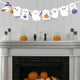 thumbnail image 5 of Decoraciones de banderines de Halloween | Set de 9 banderines colgantes de fantasmas y calaveras | Fondo y decoración de pared para fiestas temáticas de casas embrujadas, 5 of 6