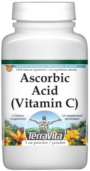 TerraVita Ascorbic Acid (Vitamin C) Powder, (1 oz, 1-Pack, Zin: 512623)