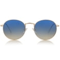 thumbnail image 2 of Gafas de sol SOJOS, pequeñas, redondas, polarizadas, UV400 SJ1014, dorado/azul/marrón, 2 of 6