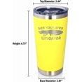 thumbnail image 4 of See You Later Litigator - Insulated Coffee Cup with Sliding Lid - Stainless Steel Mug - Funny Lawyer Gifts for Law School Graduates - Yellow, 4 of 4
