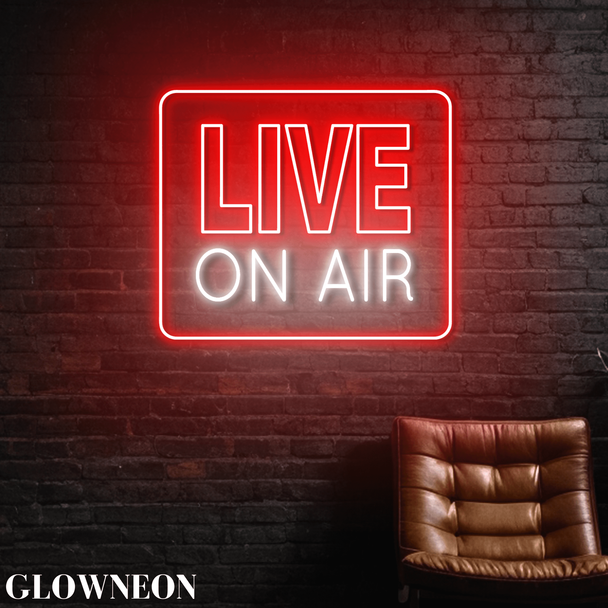 Glowneon Live On Air Neon Sign, Live Music Led Sign, Music