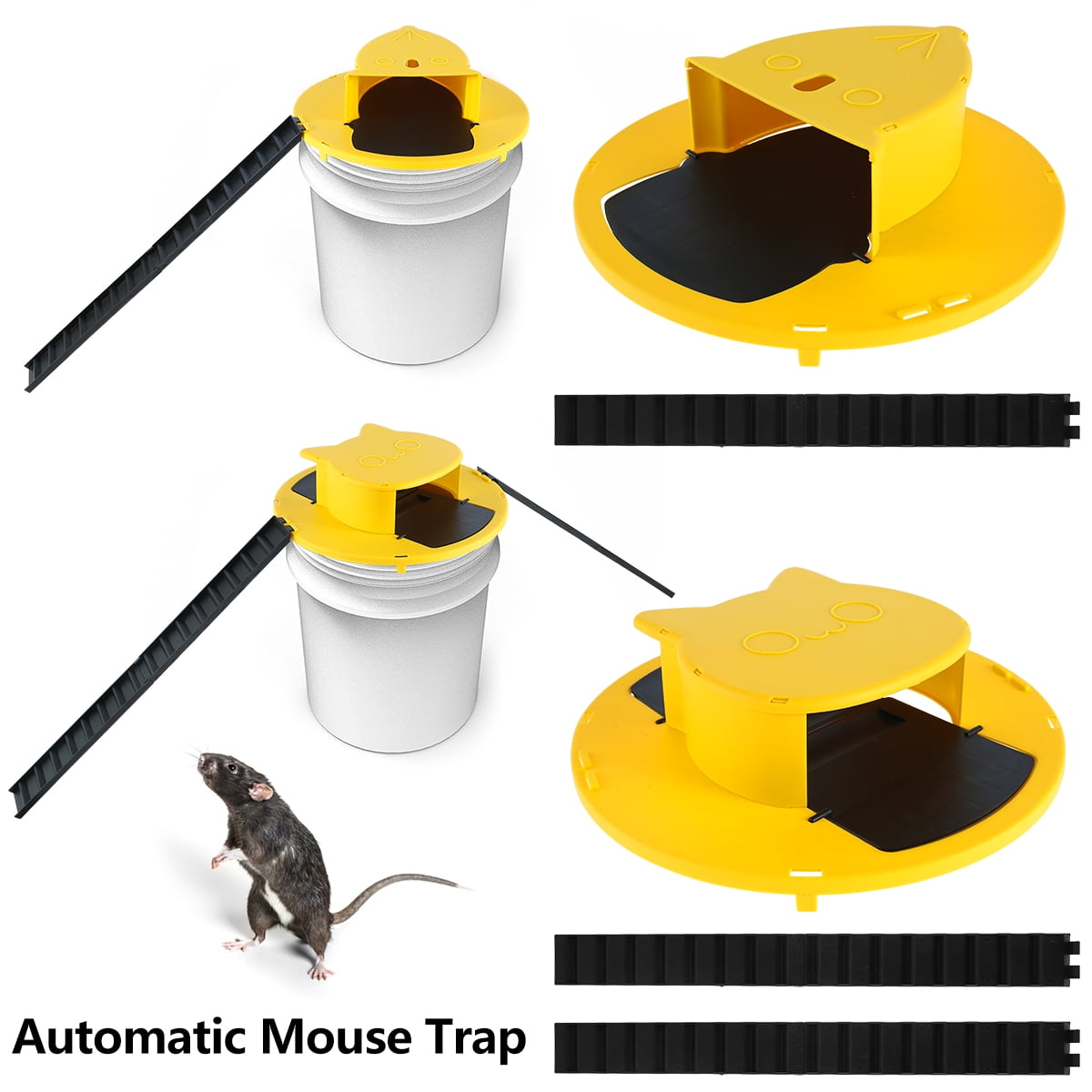 New Flip N Slide Lid Mouse/Rat Trap Bucket Mousetrap Catcher Reusable Trap Gift 