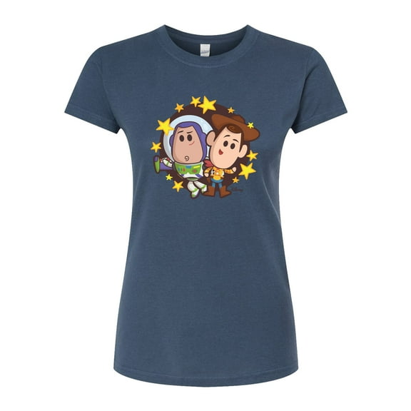 Toy Story 4 - Buzz And Woody - Juniors Fitted Graphic T-Shirt