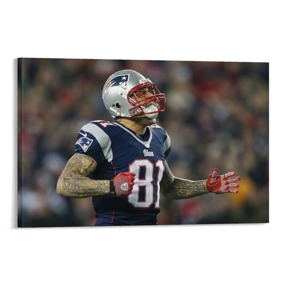 Aaron Hernandez Poster Canvas Wall Art Prints Poster Gifts Photo Picture Painting Posters Room Decor Home Decorative 16x24inch(40x60cm)