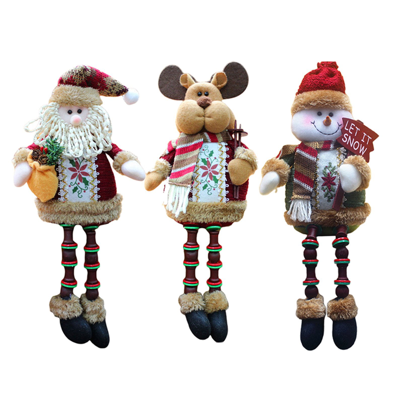 Christmas Santa Claus Snowman Elk Ornament Party Xmas Home Table Decor Doll Gift 