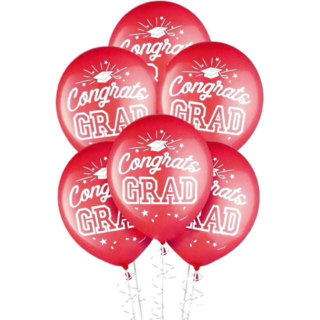 100Pcs/Bag Graduation Balloon Inflatable Blast-proof Leakproof Good Sealing Congrats Grad Letter 2023 Senior Year Grad Balloon School Supply