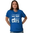thumbnail image 3 of Take Naps and Pet Cats Funny Cute Women's Graphic T Shirt Tees Brisco Brands X, 3 of 6