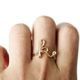 thumbnail image 1 of Women Ring Creative Letter Fashion Alloy Jewelry Ring Finger Ring Simple Band, 1 of 3