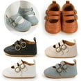 thumbnail image 5 of Baby Boys Girls PU Leather Crib Shoes Newborn Soft-soled Crib Shoes + Socks Set, 5 of 5