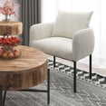 thumbnail image 4 of Modern Boucle Fabric Accent Chair in Cream, 4 of 7