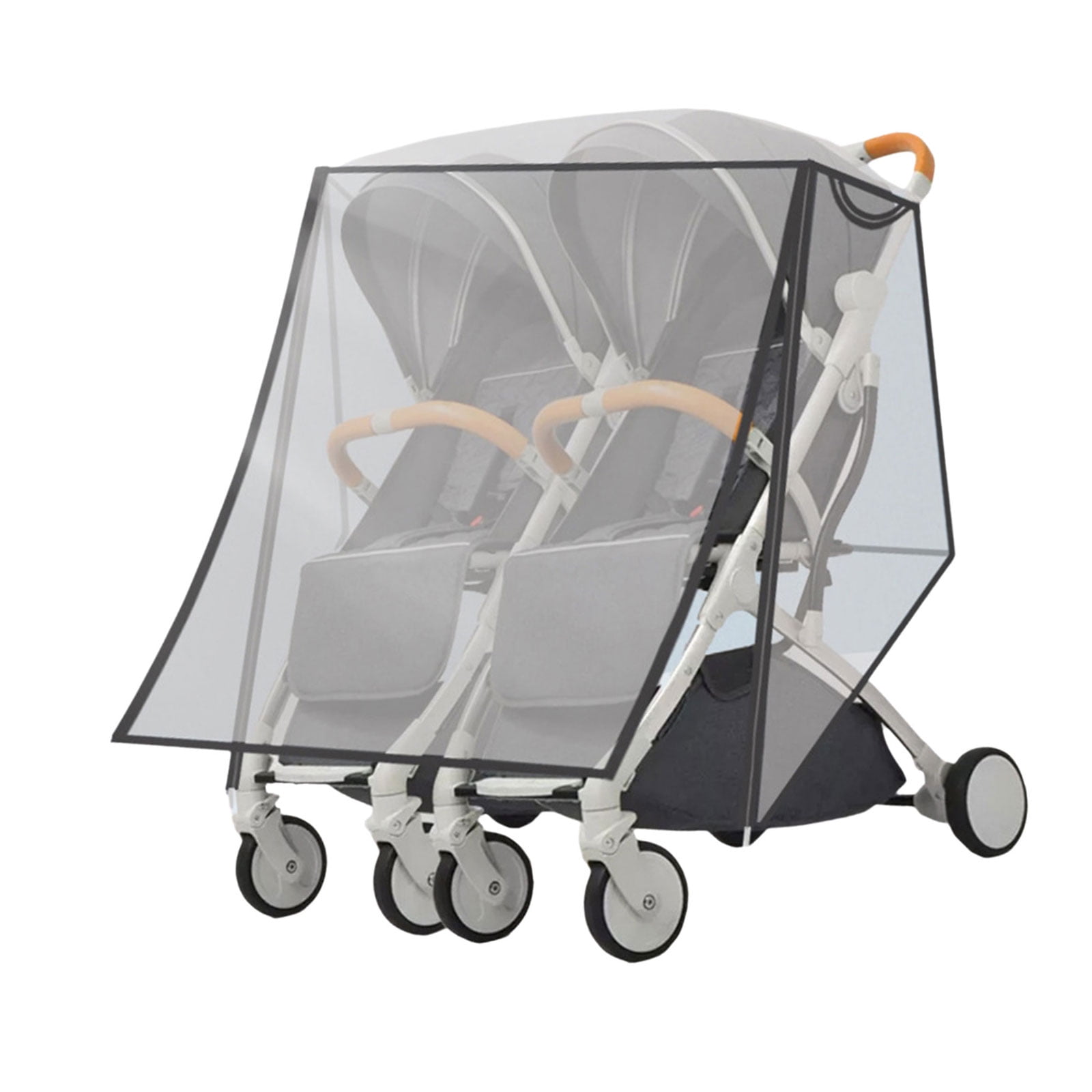 PVC Twin Baby Strollers Rain Sleeve 360 Degree Protections Guard Dustproof Protector Outdoor Strollers Protector
